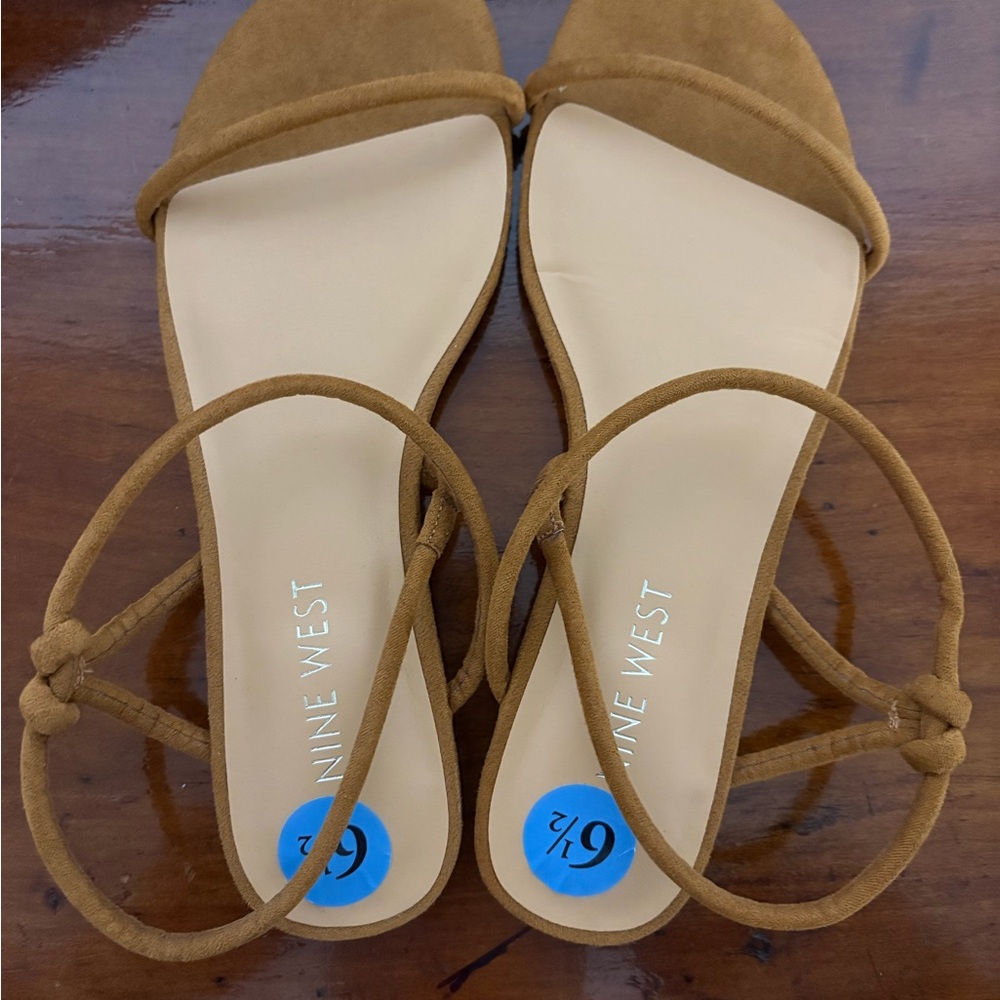 Nine West Brown Strappy Sandals